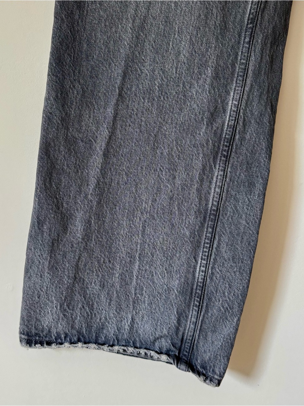 Abercrombie & Fitch High Rise Loose Jeans, Grey Wash Denim – Size 31 - Picture 5 of 8